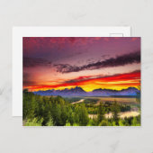 Summer Sunset at Snake River Overlook Postkarte (Vorne/Hinten)