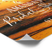 Summer Sunset Beach Brautparty Welcome Poster (Ecke)
