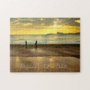Summer Sunset Beach Landschaft Personalisiert Puzzle