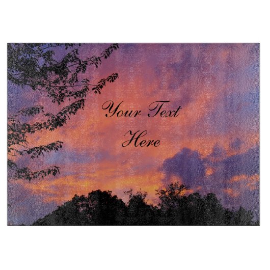 Summer Sunset Glass Cutting Board Schneidebrett (Vorderseite)