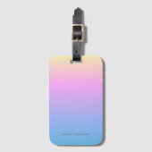 Summer Sunset Gradient & Name Gepäckanhänger (Vorderseite Vertikal)
