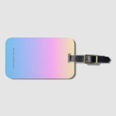 Summer Sunset Gradient & Name Gepäckanhänger (Vorderseite (Horizontal))