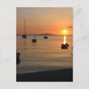 Summer Sunset in Novalja in Croatia Postkarte