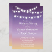 Summer Sunset Lights Bridal Polterabend Einladung (Vorne/Hinten)