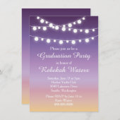 Summer Sunset Lights Graduation Party Einladung (Vorne/Hinten)