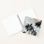 Summer Sunset Palm Tree Sketchbook Notizblock (Innenseite)