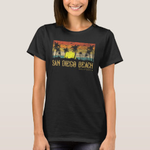 Summer Sunset Palm Tree Vintag California San Die T-Shirt
