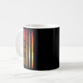 Summer Sunset Palm Trees American Flag Cooler Früh Kaffeetasse (Vorderseite Links)