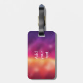 Summer Sunset Palm Trees Monogram Lila Orange Gepäckanhänger (Rückseite vertikal)