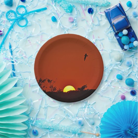 Summer Sunset Paper Plate Pappteller (Party)