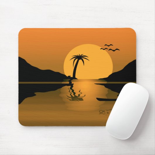 Summer Sunset Reflect Mousepad (Mit Mouse)