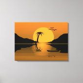 Summer Sunset Reflection Canvas Print Leinwanddruck (Vorderseite)