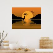 Summer Sunset Reflection Print Poster (Küche)