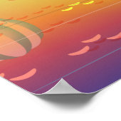 Summer Sunset Sky, Sea Beach Magic Reisen ART Poster (Ecke)