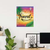 Summer Sunset Sky, Sea Beach Magic Reisen ART Poster (Heimbüro)