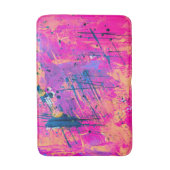 Summer Sunset Spritzer Paint Abstrakt Badematte (Vorderseite Vertikal)
