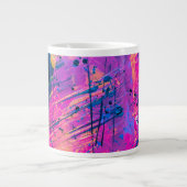 Summer Sunset Spritzer Paint Abstrakt Jumbo-Tasse (Vorderseite)