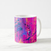 Summer Sunset Spritzer Paint Abstrakt Kaffeetasse (VorderseiteRechts)