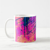 Summer Sunset Spritzer Paint Abstrakt Kaffeetasse (Links)