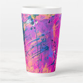 Summer Sunset Spritzer Paint Abstrakt Milchtasse (Vorderseite)