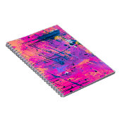 Summer Sunset Spritzer Paint Abstrakt Notizblock (Rechte Seite)