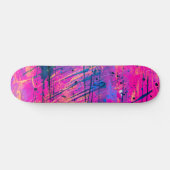 Summer Sunset Spritzer Paint Abstrakt Skateboard (Horizontal)