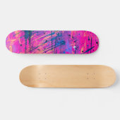 Summer Sunset Spritzer Paint Abstrakt Skateboard (Horizontal)