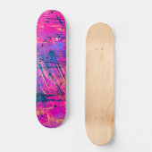 Summer Sunset Spritzer Paint Abstrakt Skateboard (Vorderseite)