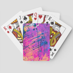 Summer Sunset Spritzer Paint Abstrakt Spielkarten