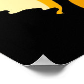 Summer Sunset Surfer Girl Single Fin Soul Poster (Ecke)