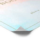 Summer Sunset Watercolor Gästebuchunterschrift Poster (Ecke)