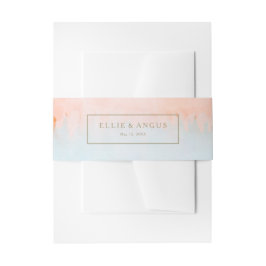 Summer Sunset Watercolor Hochzeit Einladungsbanderole