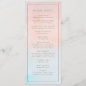 Summer Sunset Watercolor Hochzeitsprogramm Programm (Rückseite)