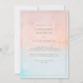 Summer Sunset Watercolor Lingerie Dusche Einladung (Vorderseite)