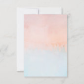 Summer Sunset Watercolor Menü Auswahl RSVP Karte (Rückseite)