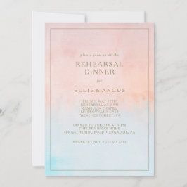 Summer Sunset Watercolor Probe Dinner Einladung