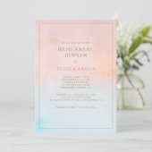 Summer Sunset Watercolor Probe Dinner Einladung (Stehend Vorderseite)