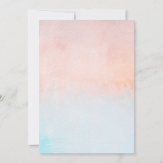 Summer Sunset Watercolor Probe Dinner Einladung (Rückseite)