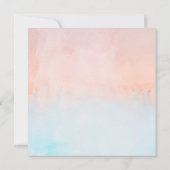 Summer Sunset Watercolor Square Hochzeitseinladung Einladung (Rückseite)