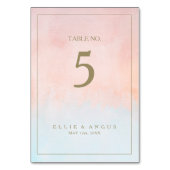 Summer Sunset Watercolor Tischnummer (Rückseite)