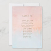 Summer Sunset Watercolor Tischnummer Chart (Vorderseite)