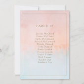 Summer Sunset Watercolor Tischnummer Chart (Rückseite)