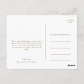 Summer Sunset Watercolor Wedding Danke Postkarte (Rückseite)