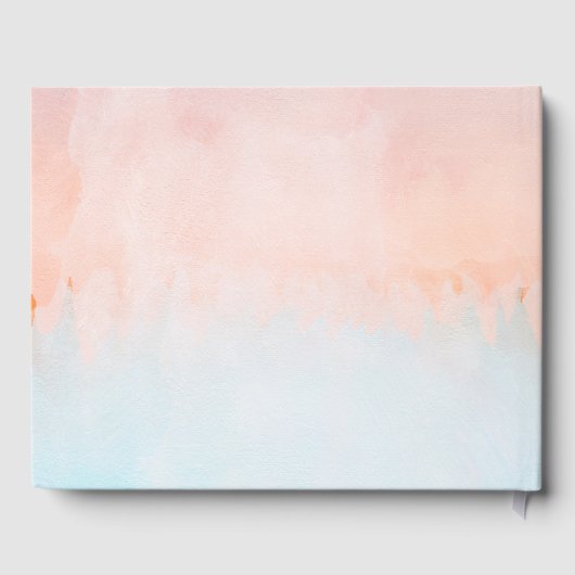 Summer Sunset Watercolor Wedding Gästebuch (Rückseite)