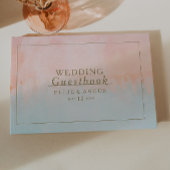 Summer Sunset Watercolor Wedding Gästebuch