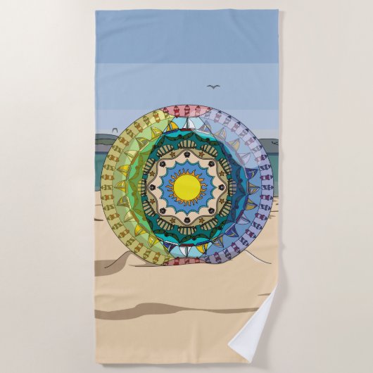 Summer Sunshine Beach Handtuch (Vorderseite)
