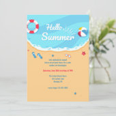 Summer Sunshine Einladung (Stehend Vorderseite)
