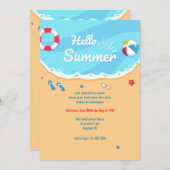 Summer Sunshine Einladung (Vorne/Hinten)