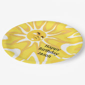 Summer Sunshine Geburtstagsfeier Party 9in Pappteller (Schrägansicht)