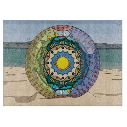 Summer Sunshine Glass Cutting Board Schneidebrett (Vorderseite)